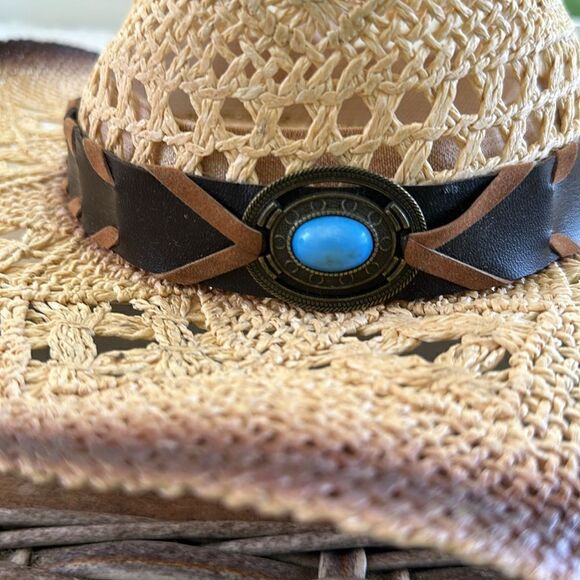 TOVOSO Straw Cowboy Hat for Women and Men with Shape-It Brim, O/S - Picture 2 of 7
